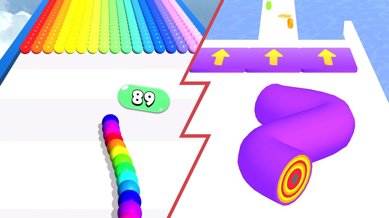Snake Colors 3D VS Layer Runner - ASMR Gameplay (Max Level)