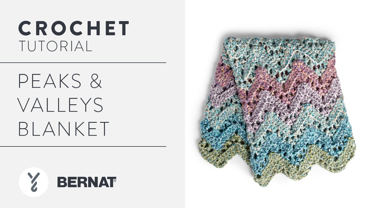 Crochet Peaks & Valleys Blanket | Easy Colorful Chevrons With The Crochet Crowd