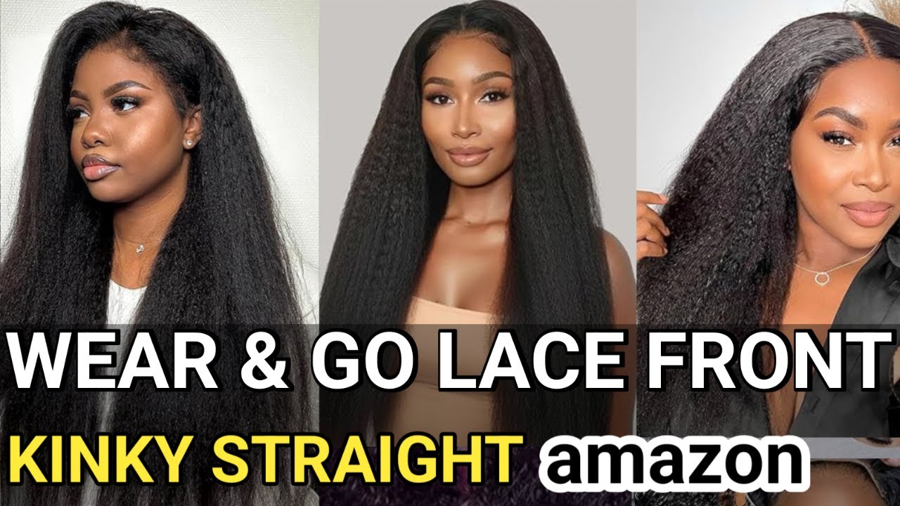🔥AMAZON BEST WEAR & GO KINKY YAKI STRAIGHT HUMAN HAIR LACE FRONT WIGS | LACE WIG COMPILATION 2025