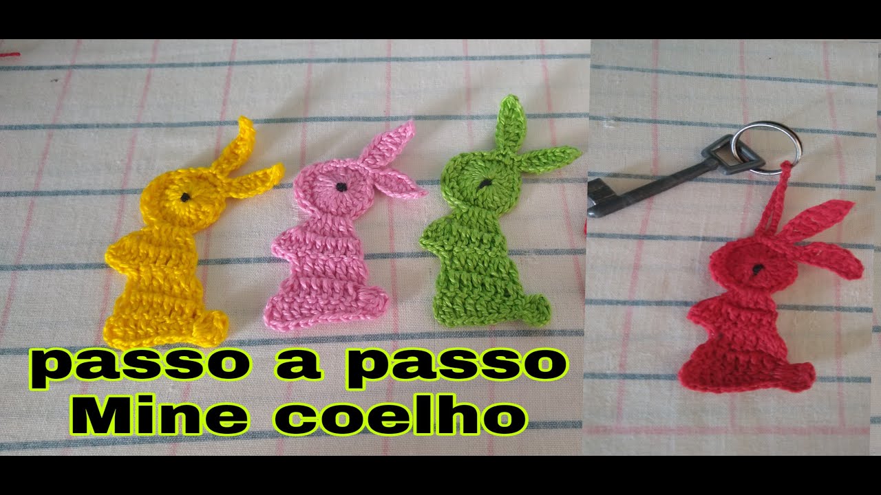 Coelhinho em crochê para aplicação + dicas .