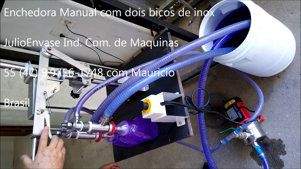 746 - ENCHEDORA MANUAL 2 BICOS EM INOX