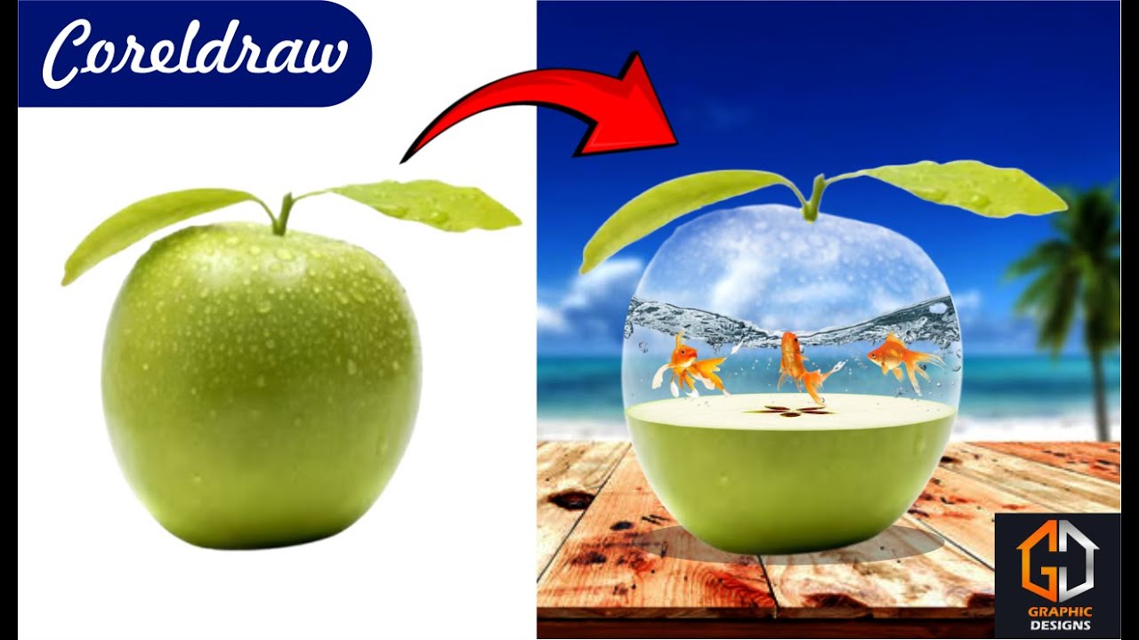 Photo manipulation |Apple fish | CorelDraw Tutorial