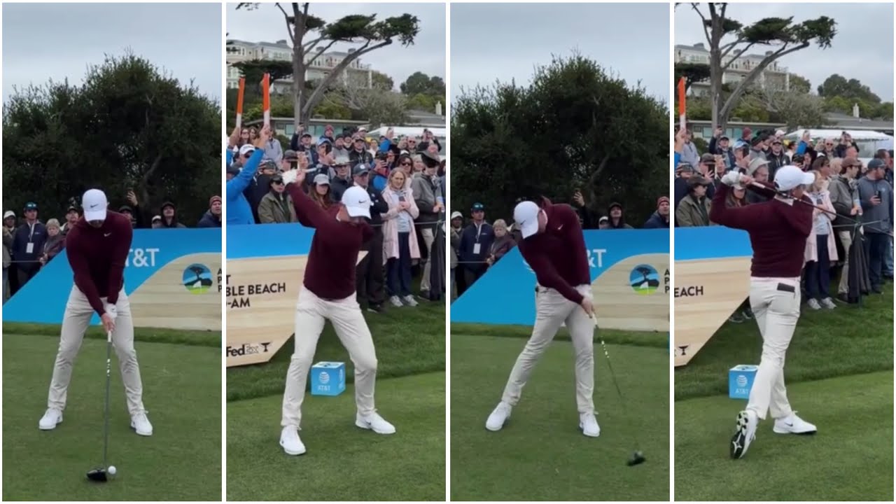Rory Mcilroy Driver Swing and slowmotion At Pebble Beach 2025