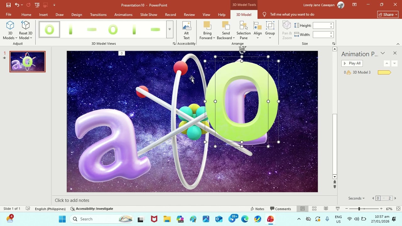 3D ANIMATION OF ATOM ELEMENT