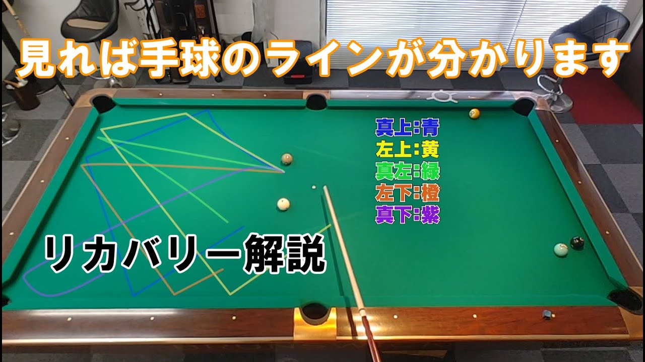 逆フリにしちゃったサイドポケットの場合のリカバリー解説【ビリヤード上達】