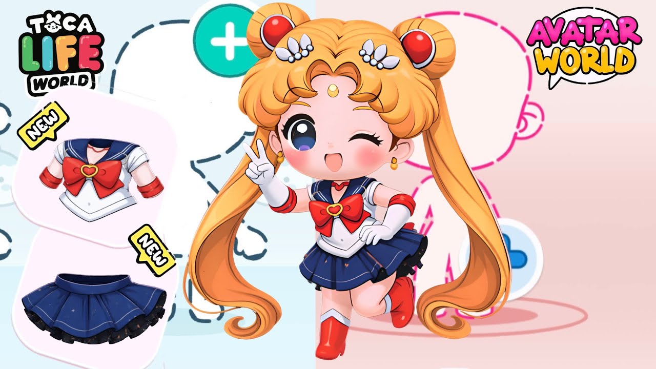 How To Make New Sailor MOON SO CUTE ❤️ IN AVATAR WORLD AND TOCA BOCA WORLD 😍🌎