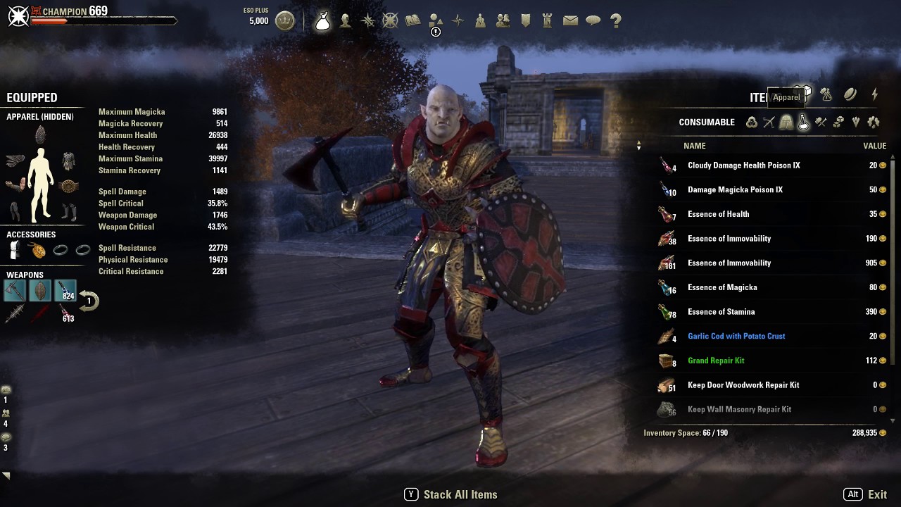Stamina DragonKnight heavy armor tank/dps build ThePaleOrc