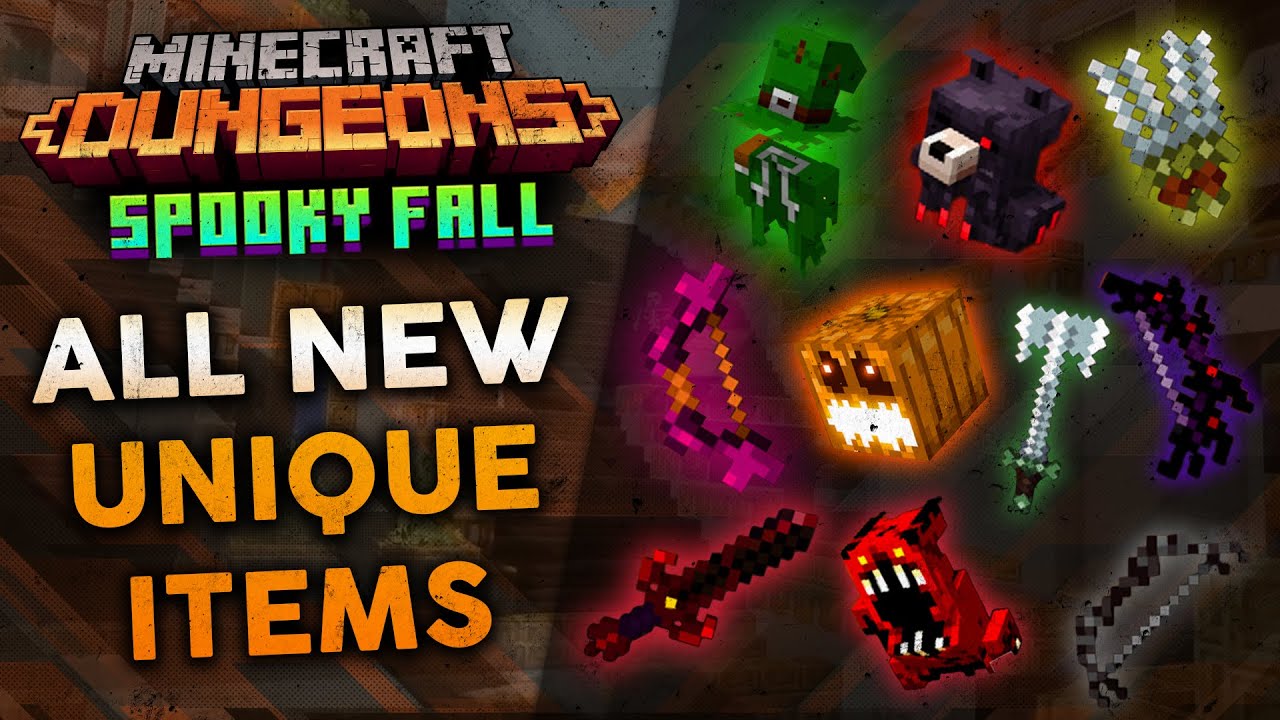 Ranking ALL New Unique Items in Minecraft Dungeons: Spooky Fall From Worst to Best!