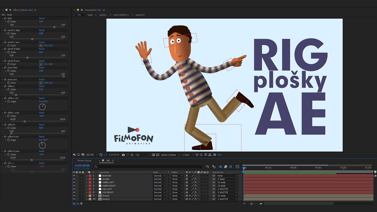 RIG plošky v AFTER EFFECTS /česky
