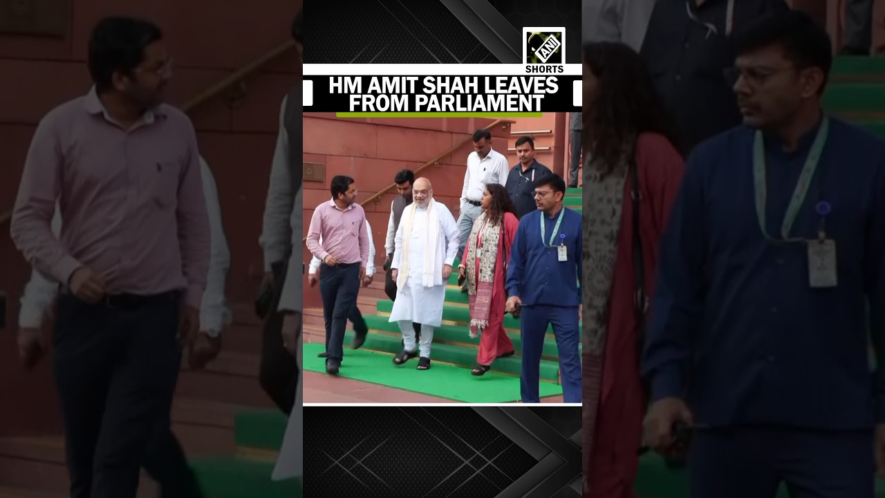 Union Home Minister Amit Shah leaves from Parliament