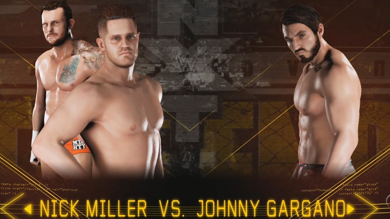 WWE 2K18 - Nick Miller vs Johnny Gargano - Gameplay (PS4 HD) [1080p60FPS]