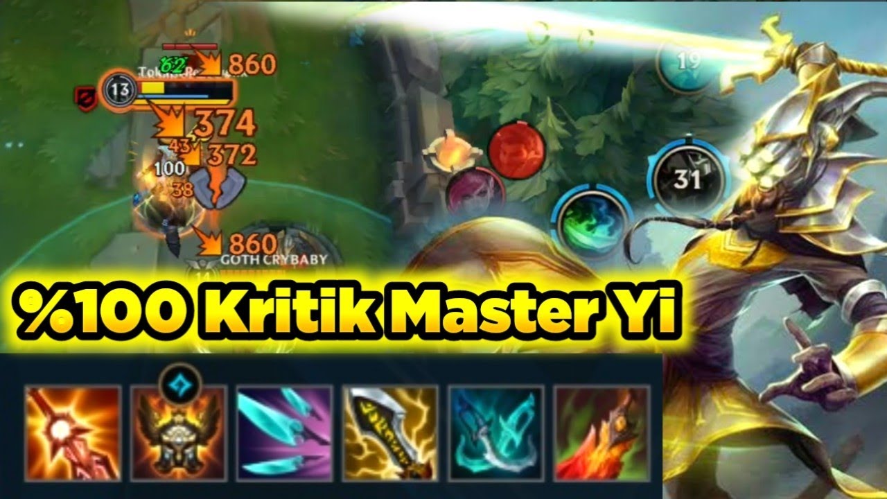 Wild Rift ÖZEL %100 KRİTİK Master Yi BUİLDİ İLE HERKESİ YOK EDİYORUZ LoL Mobile Türkçe