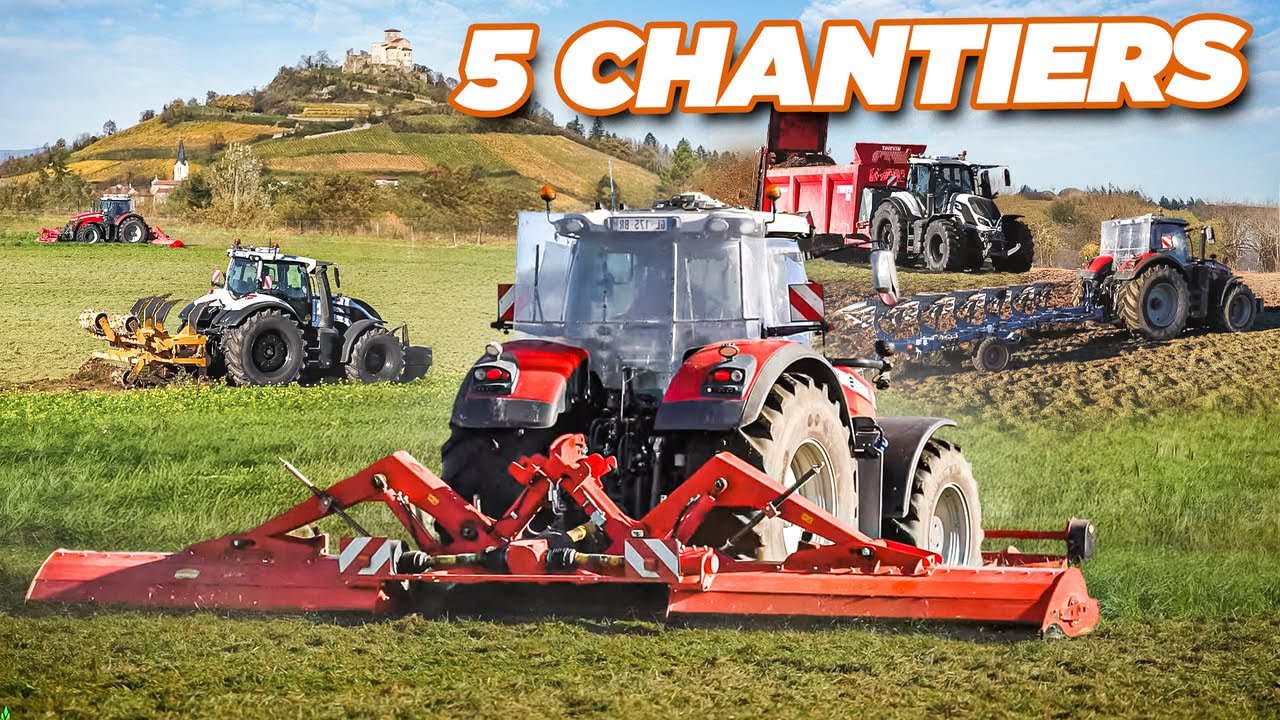 🤠 BROYEUR de 9M ! 5 CHANTIERS dans ce CHAMP ! TEHNOS / VALTRA Q / 8S BLACK 🤯⚠️