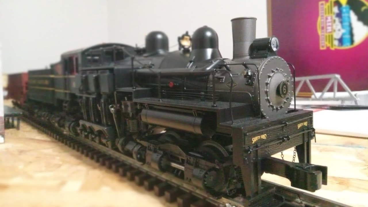 MTH Premier Shay W/ Whistle Steam and Skeleton Log Cars Review