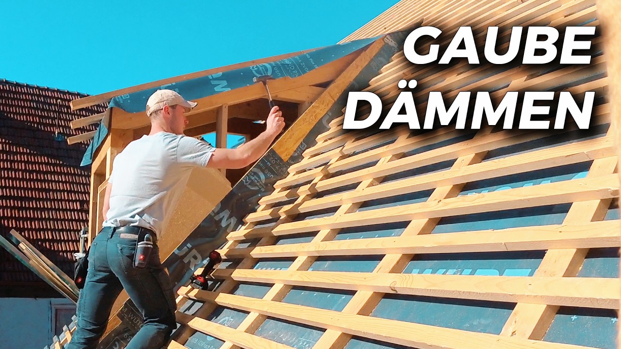 Neue Gaube mit Holzweichfaser richtig d&auml;mmen - Putztr&auml;gerplatten Montage - Schritt f&uuml;r Schritt