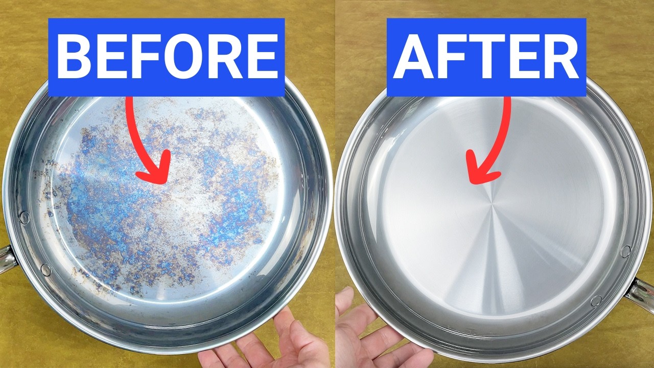 How to Remove Rainbow Stains from Stainless Steel Pans (10-Second Fix)