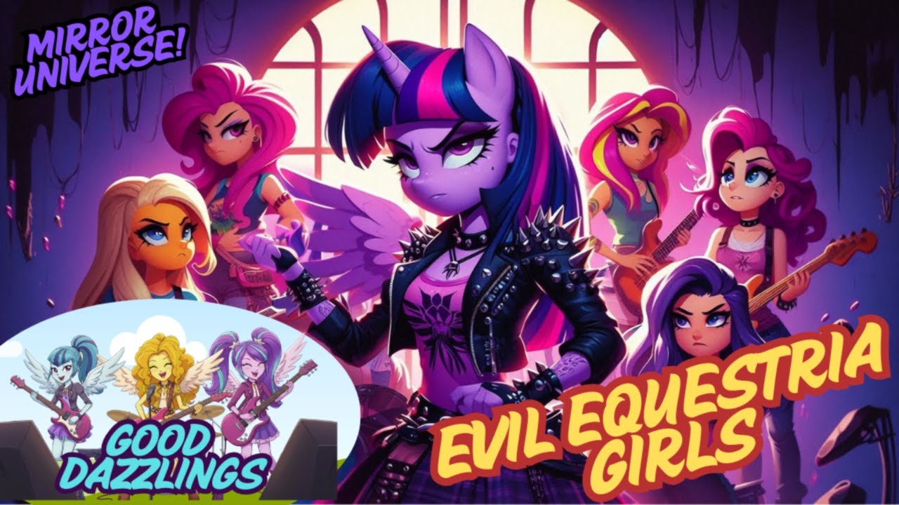 Mirror Universe Evil Rainbooms & Good Dazzlings! Fan Song Equestria Girls AI Generated