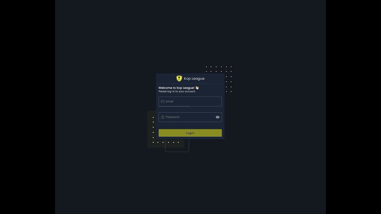 Kop League &mdash; Dashboard Auth & UI (Laravel 10 + Nuxt 3)