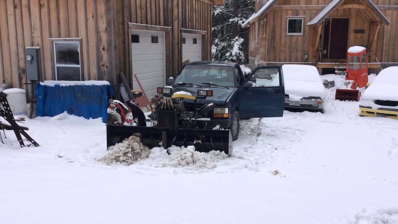 Trying out my home built snow blower 125hp
