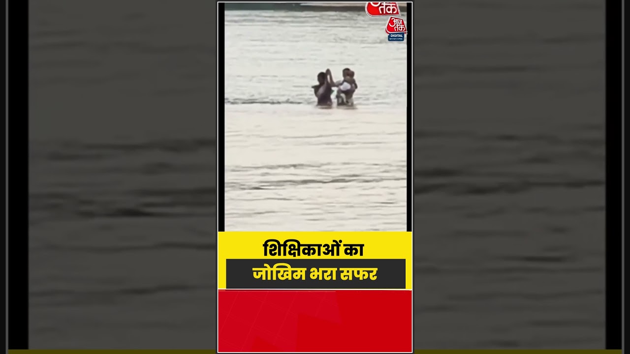 जान जोखिम में डाल स्कूल पहुंचती हैं शिक्षिकाएं, VIDEO वायरल | #Teachers #ViralVideo #ytshorts