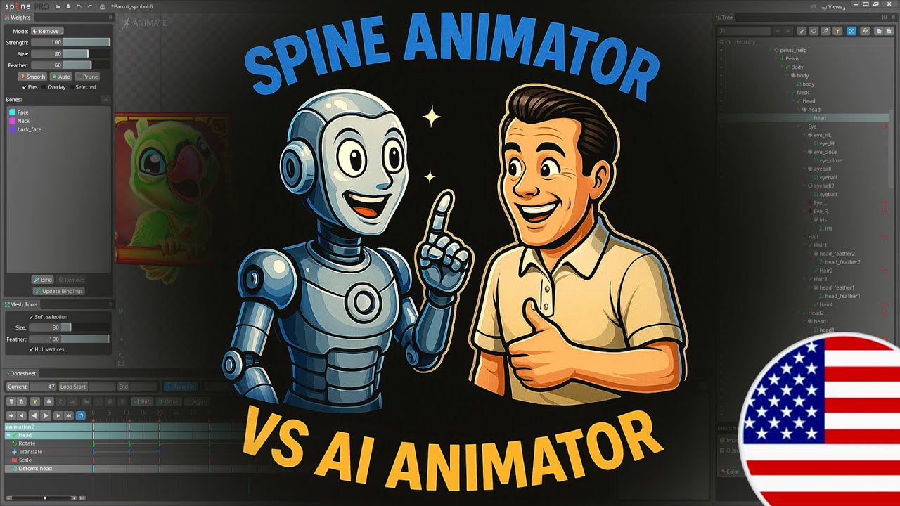 Spine Animator VS AI Animator (EN)