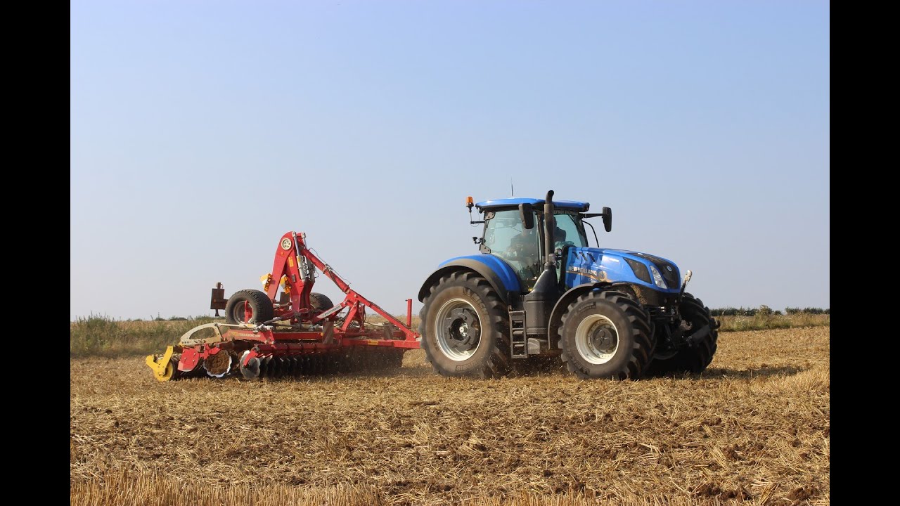 New Holland T7.290 HD / Pöttinger Terradisc 6001 - Déchaumage 2016