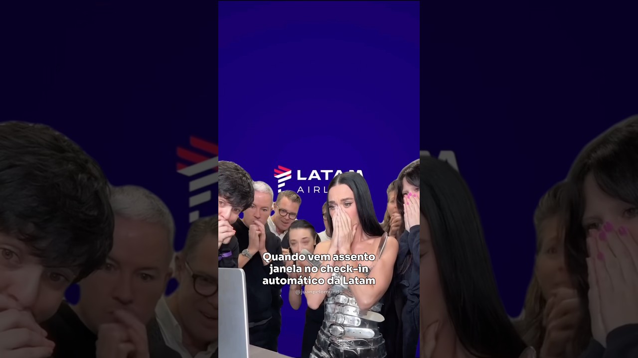 Quando vc ganha o assento janela no check-in automático da Latam 🤩 