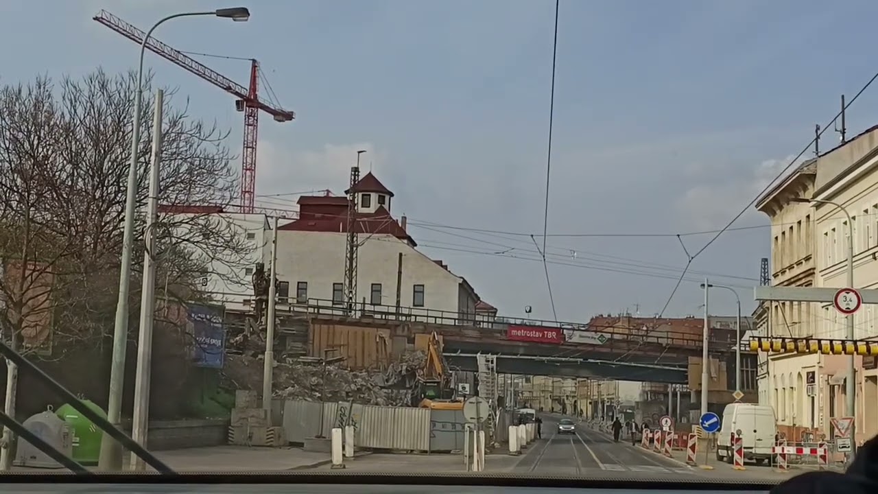 1021. 10 3 2026. Praha 5. Маршрут трамвая 20.Barandov.