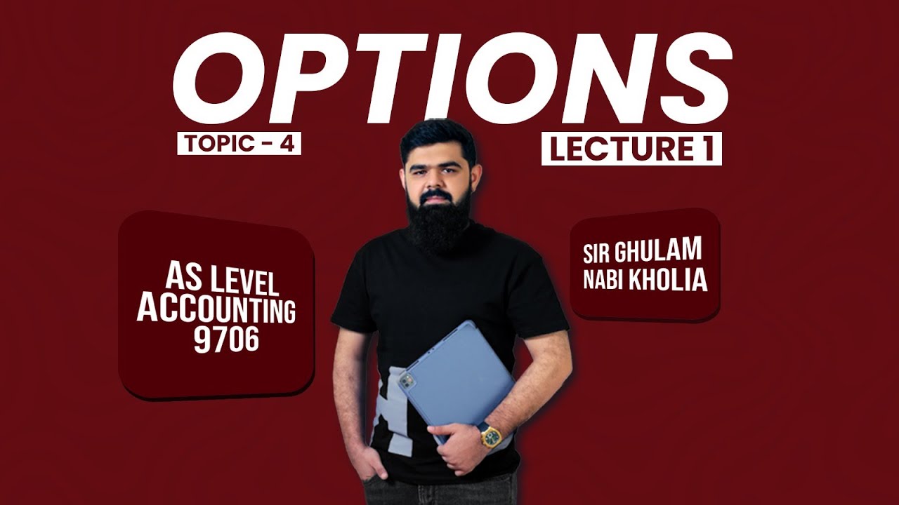 AS Accounting 9706 | Options - Lecture 1