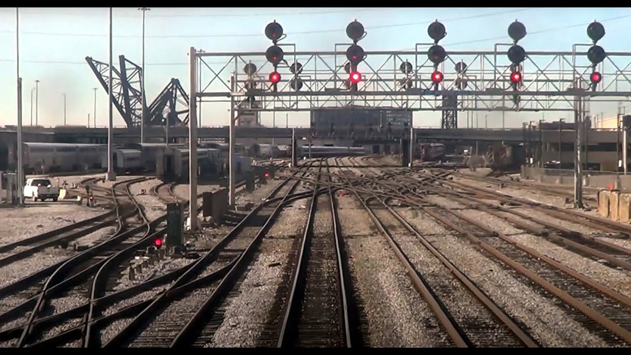 Amtrak's Capitol Ltd - REAR VIEW - Porter IN to Chicago Union Station