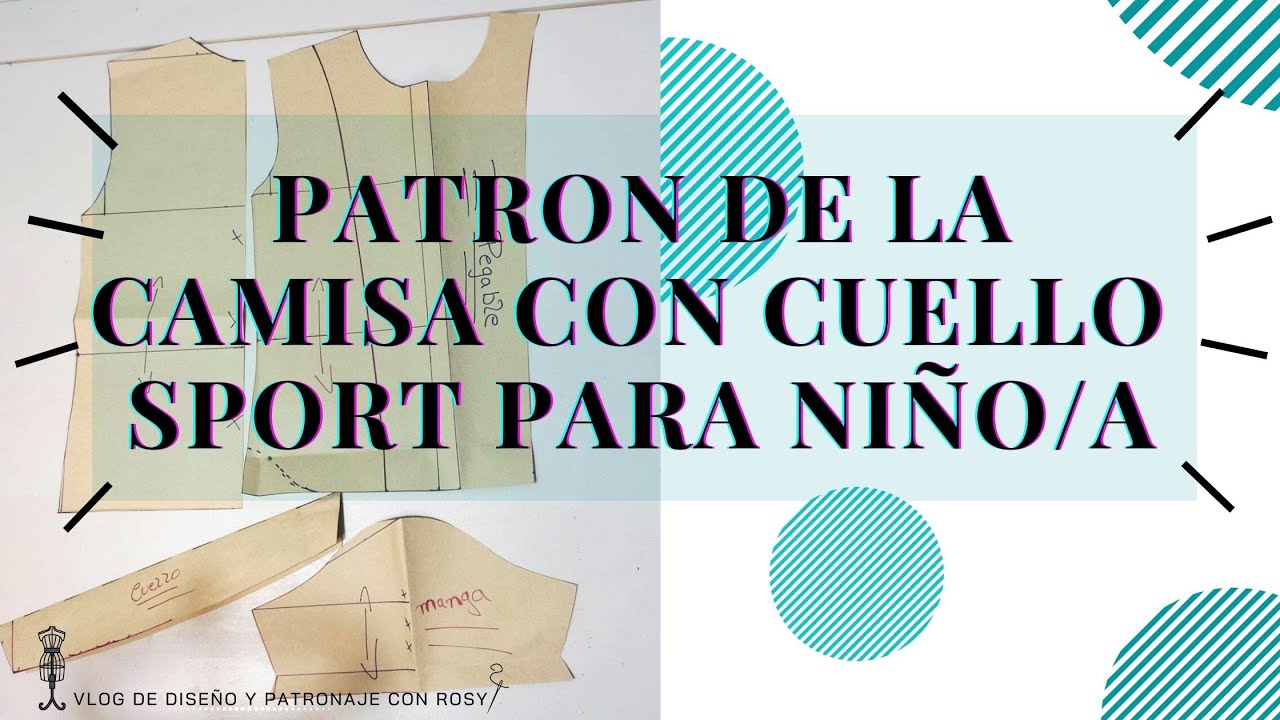 PATRON DE LA CAMISA CON CUELLO SPORT PARA NIÑO/A