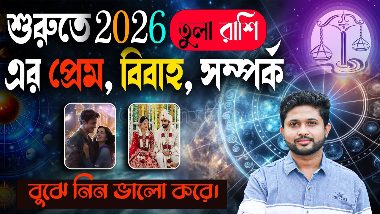 তুলা ⚖ রাশি। Libra Sign ⚖ ♎। ২০২৬-এর শুরুতে কেমন হতে পারে প্রেম, বিবাহ ও সম্পর্ক ? জেনে নিন।