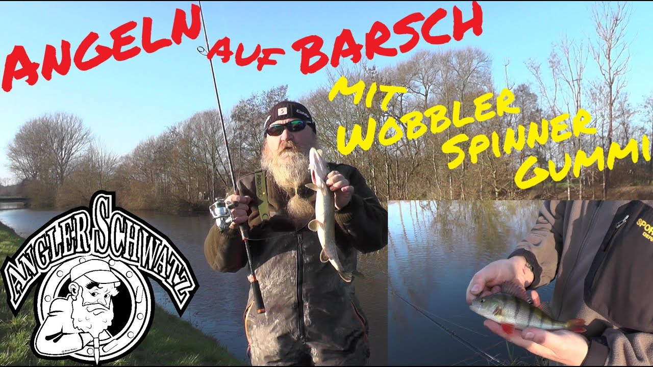 🎣BARSCH🎣 - Mit Wobbler, Löffelspinner und Gummifisch erfolgreich angeln auf Barsch - ANGLERSCHWATZ