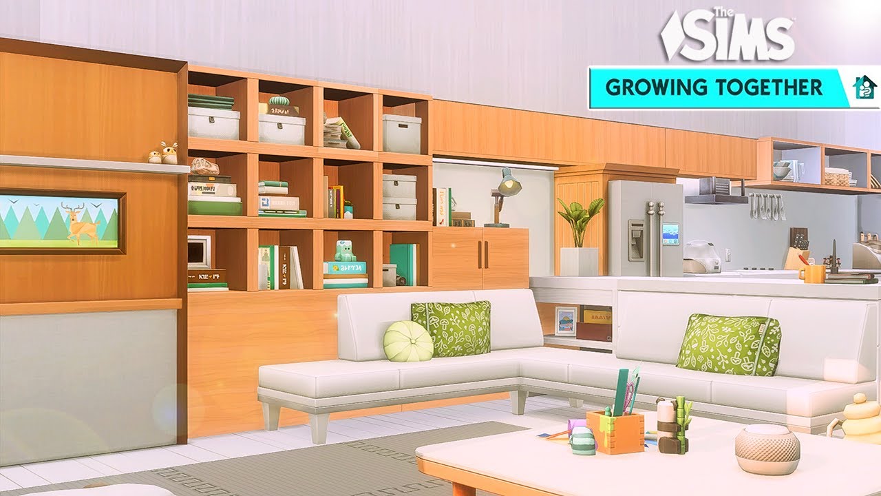 🏡👨‍👩‍👧‍👧 Happy Modern House • 40х20 | NoCC | The Sims 4: Growing Together | Stop Motion