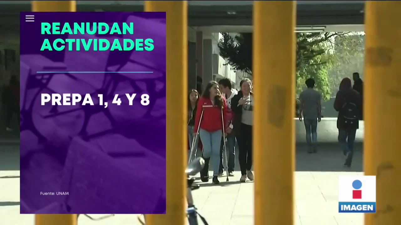 Reanudan clases en prepa 1, 4 y 8 de la UNAM | Noticias con Yuriria Sierra