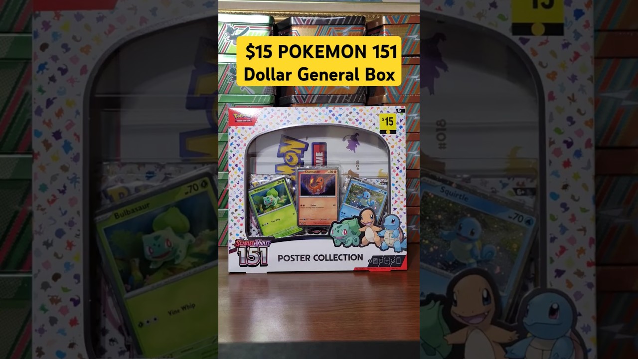 Opening 151 Poster Collection box $15 #dollargeneral #charizard #pokemon151 #pokemon #pikachu
