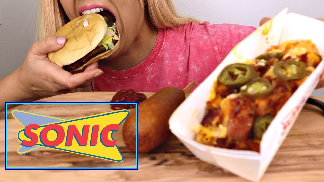 SONIC *New* TOTCHOS, CHEESEBURGER & CORN DOG ASMR MUKBANG (NO TALKING)