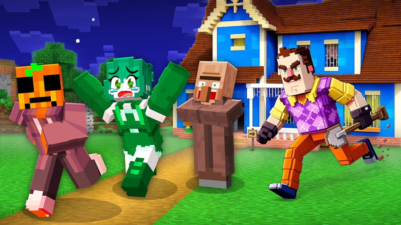 ESCAPAMOS de Nuestro VECINO MALVADO en Minecraft!