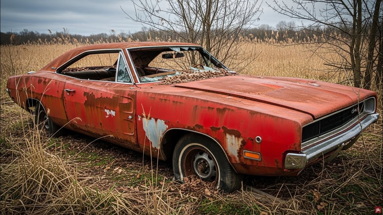 ASMR Car Restoration | Full Rebuild of 1969 Red Dodge Charger R/T V8 From Abandoned to Looking new🫢