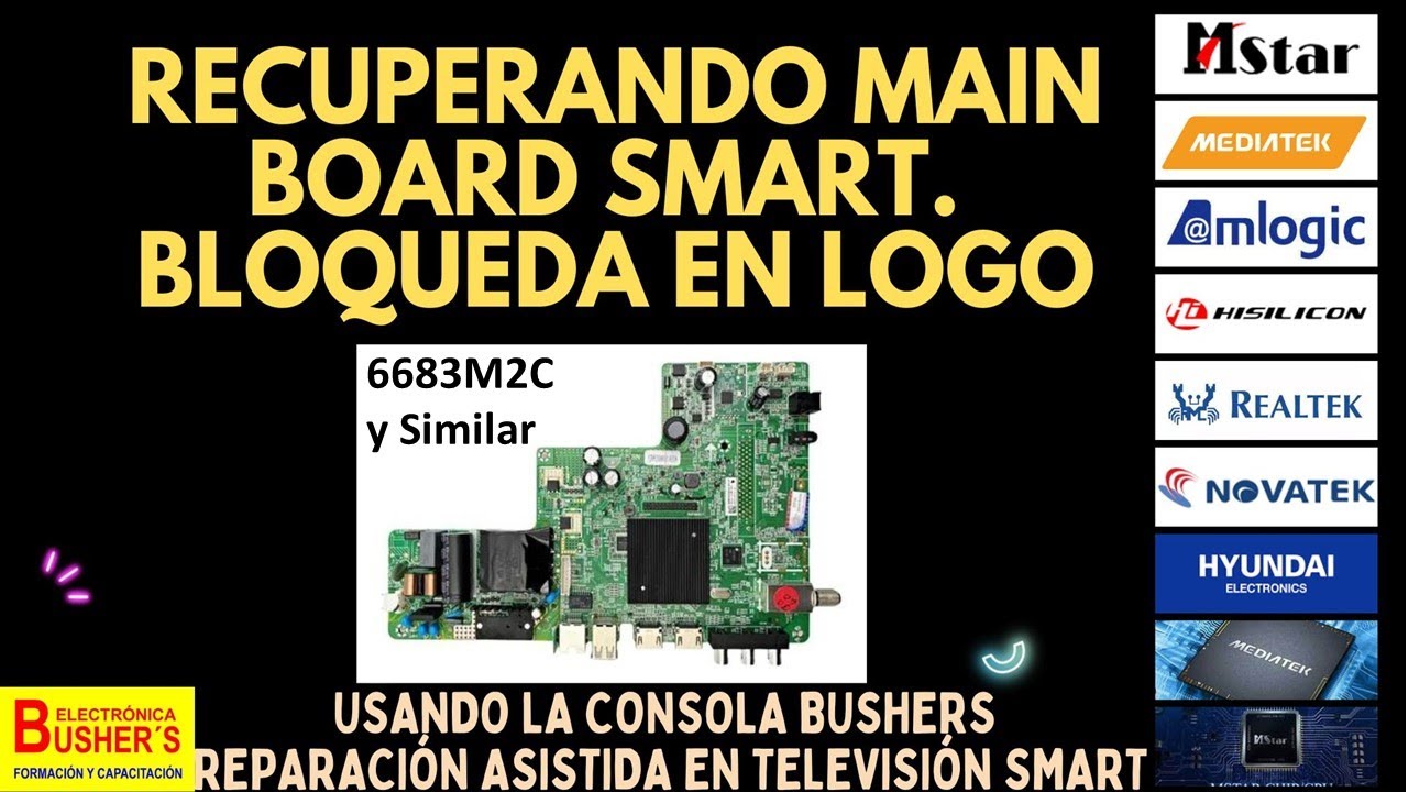 Recuperando Main Board MSTAR 6683M2 bloqueada en logo. Usando consola Bushers