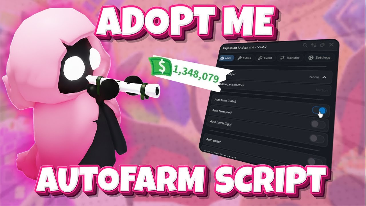 💰 NEW ADOPT ME AUTO FARM SCRIPT |  AUTO FARM CASH 💰 |  AUTO GROW EGGS & PETS 🐶