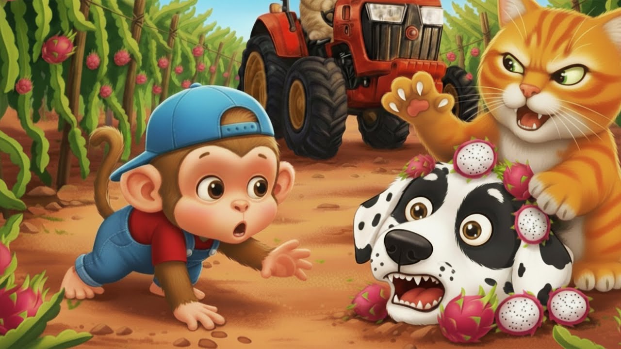 Monkey Funny | Pipi and Fat Cat Learn Kindness Through Real Adventures | Monkey Cartoon