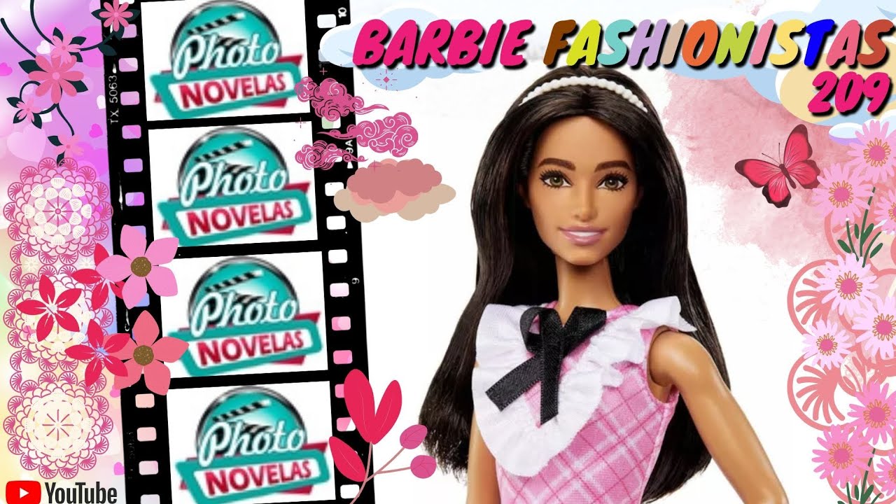 🎗 BARBIE FASHIONISTAS 209, linda de rosto novo, vestido xadrez e arco de pérolas  [Unbox e Review]