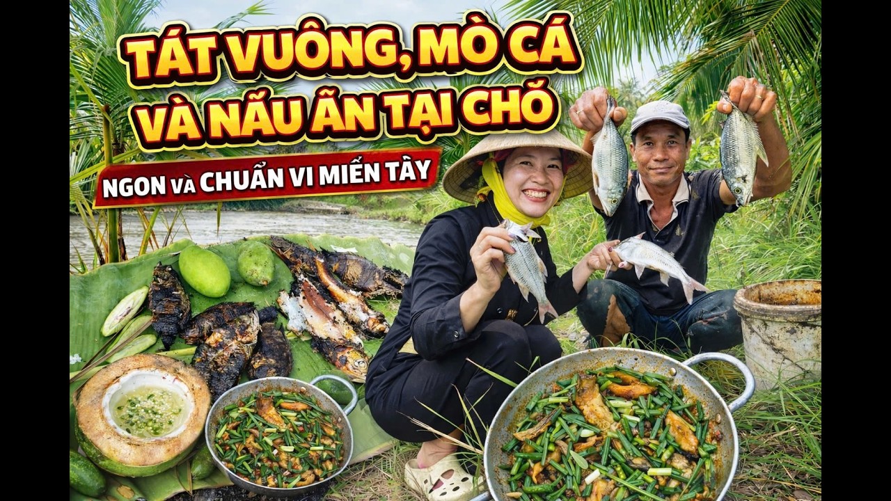 Tát Vuông, Mò Cá Và Nấu Ăn Tại Chỗ, Trải Nghiệm Miền Tây Dân Dã Cực Đã || Rảnh Rổi TV