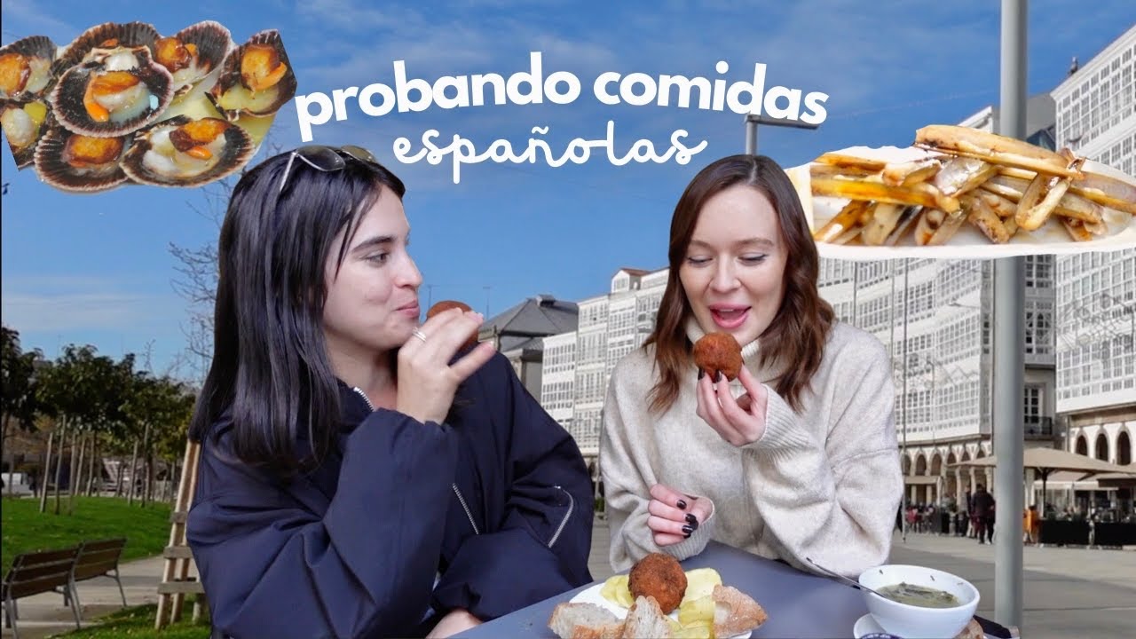 Probando tapas ESPAÑOLAS y comida GALLEGA con @Anita Mateu en A Coruña, Galicia