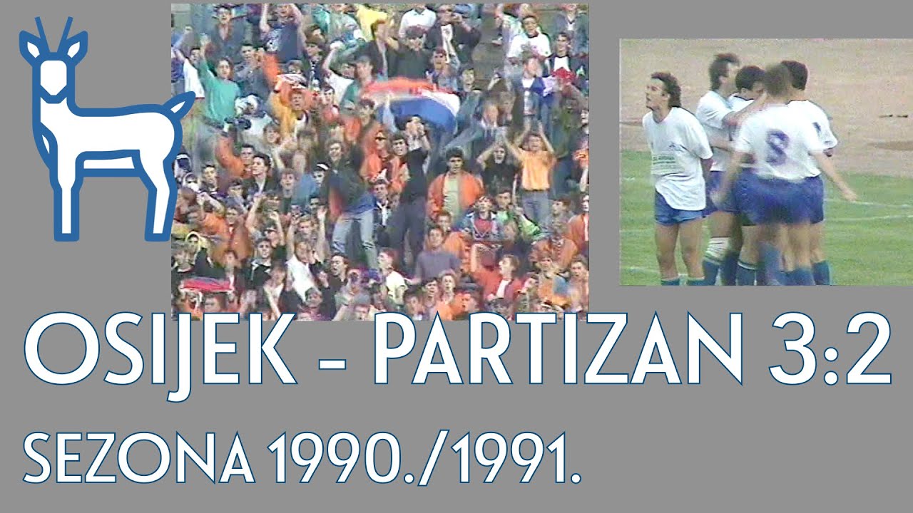 Osijek - Partizan 3:2 sezona 1990./1991.