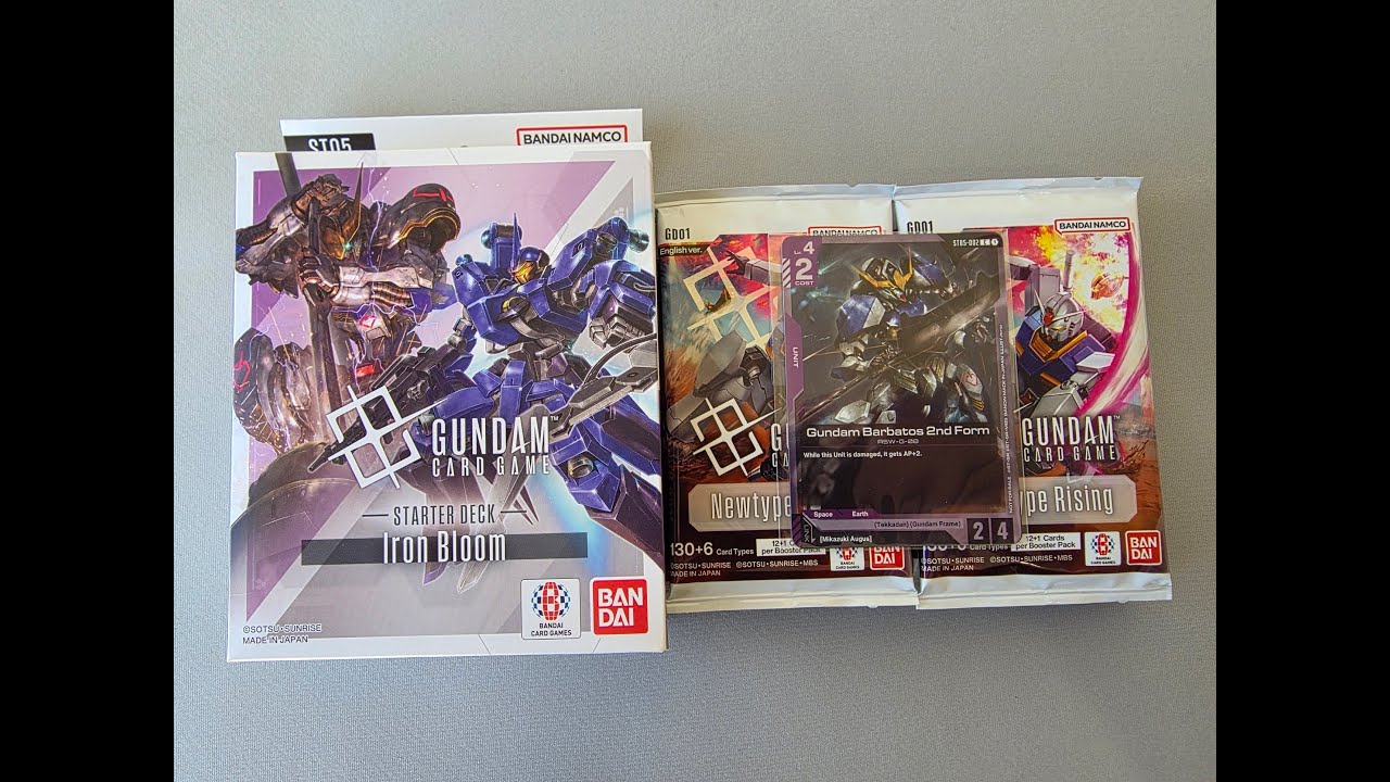 Gundam Card Game ST-05 Iron Bloom Starter Event + packs No.34 to 39