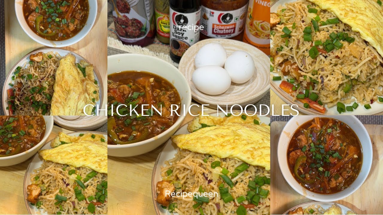 Triple Rice at Home | Chicken Rice + Noodles Combo Recipe