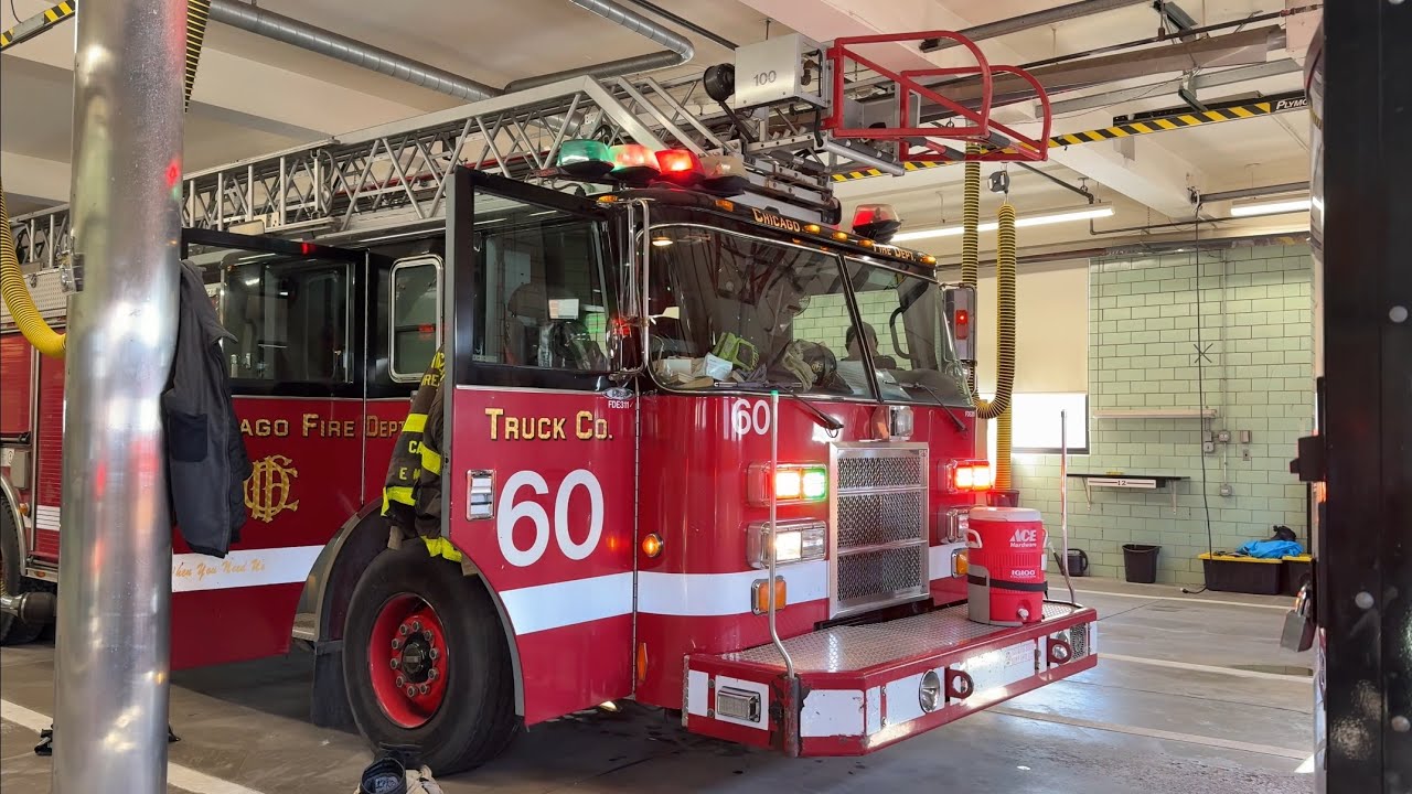 Chicago fire dept Ambulance 12 Engine 32 Truck 60