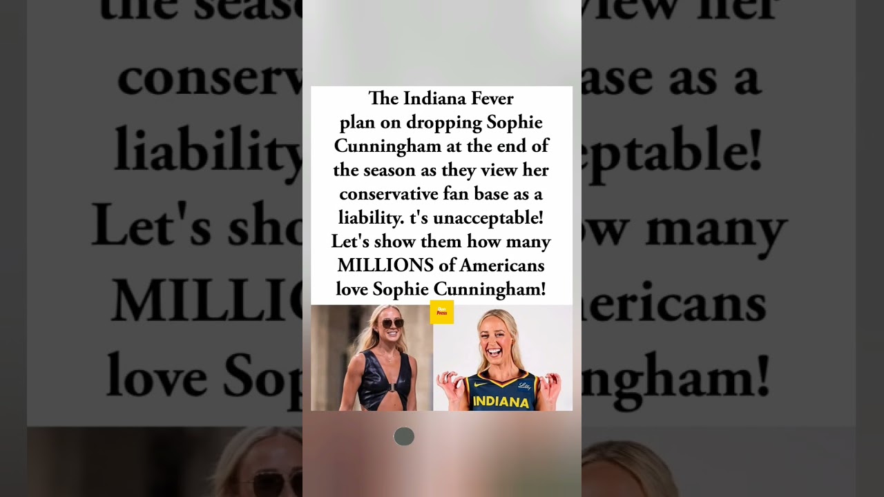 Fans Rally Behind Sophie Cunningham 🏀❤️#SophieCunningham #IndianaFever #WNBA#shorts #Trending #Viral